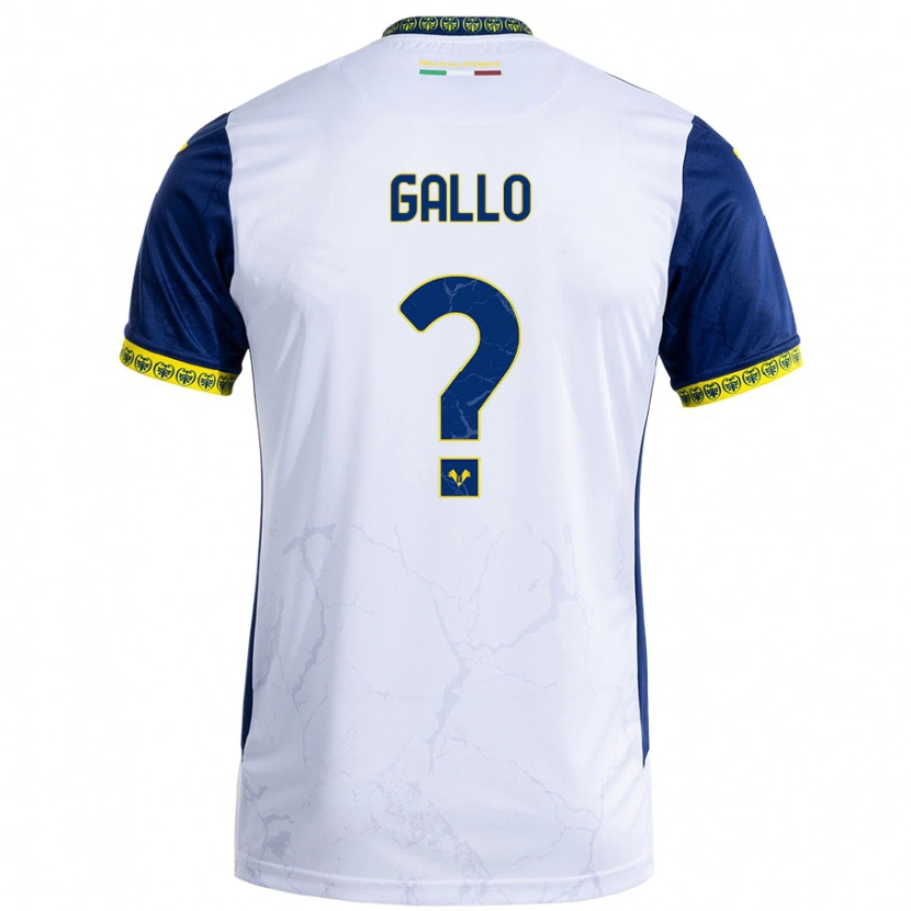 DanxenレディースAlessio Gallo#0ホワイト ブルーアウェイシャツ2024/25ジャージーユニフォーム