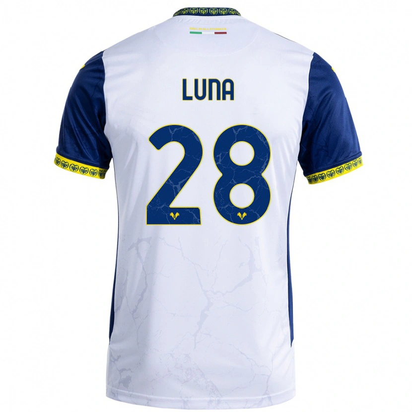 DanxenレディースAgustín Luna#28ホワイト ブルーアウェイシャツ2024/25ジャージーユニフォーム