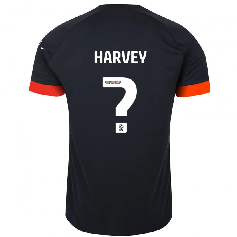 DanxenレディースIsaiah Harvey#0黒 オレンジアウェイシャツ2024/25ジャージーユニフォーム