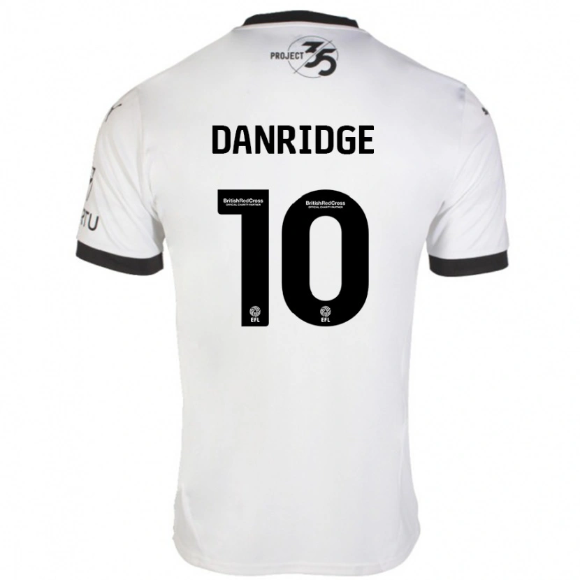 Danxenレディースレベッカ・ダンリッジ#10白 黒アウェイシャツ2024/25ジャージーユニフォーム