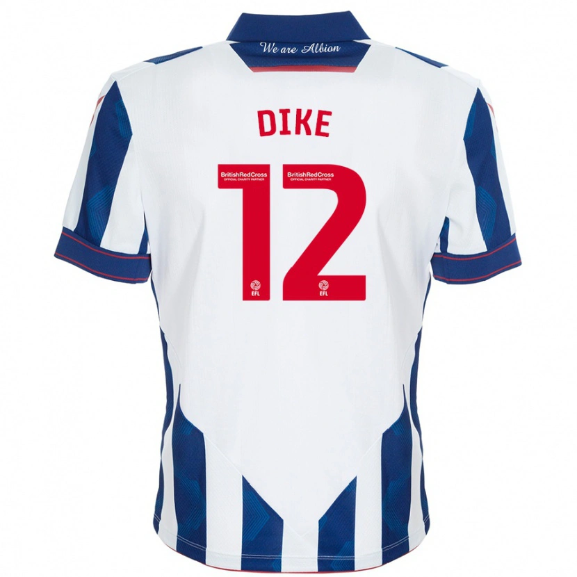 Danxenキッズダリル・ダイク#12白 ダークブルーホームシャツ2024/25ジャージーユニフォーム