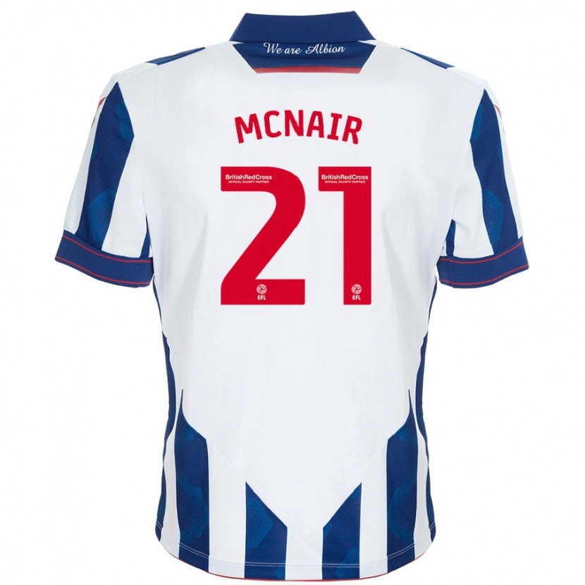 Danxenキッズパディ・マクネア#21白 ダークブルーホームシャツ2024/25ジャージーユニフォーム