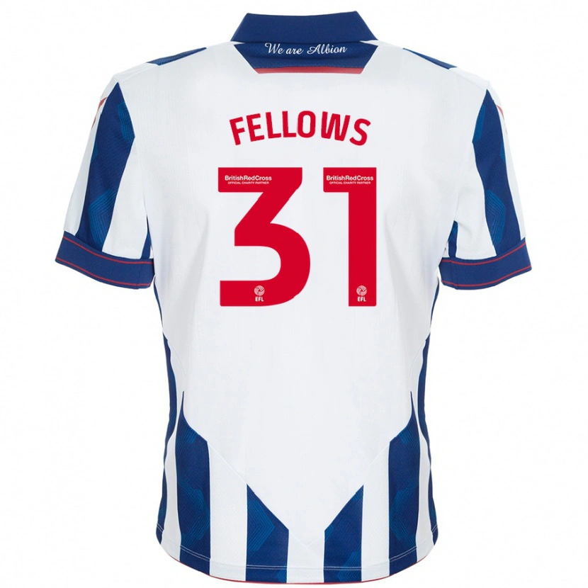 Danxenキッズトム・フェローズ#31白 ダークブルーホームシャツ2024/25ジャージーユニフォーム