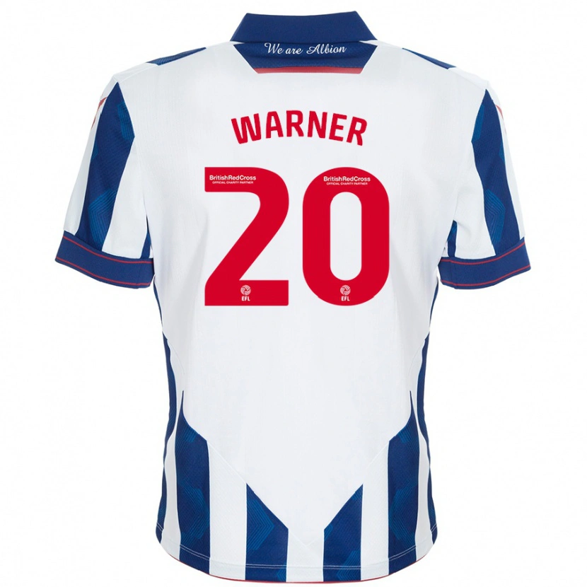 Danxenキッズフィービー・ワーナー#20白 ダークブルーホームシャツ2024/25ジャージーユニフォーム
