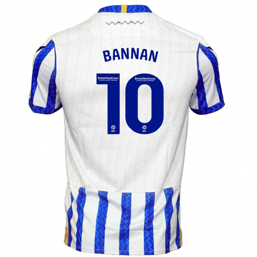 Danxenキッズバリー・バナン#10ブルーホワイトホームシャツ2024/25ジャージーユニフォーム