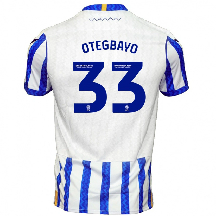 DanxenキッズGabriel Otegbayo#33ブルーホワイトホームシャツ2024/25ジャージーユニフォーム