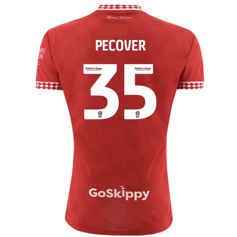DanxenキッズLeo Pecover#35赤ホームシャツ2024/25ジャージーユニフォーム