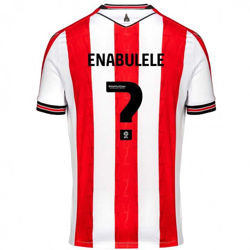 DanxenキッズOghosaiwi Enabulele#0赤 白ホームシャツ2024/25ジャージーユニフォーム