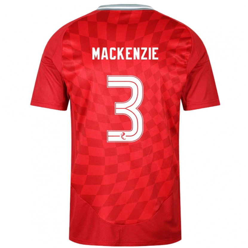 Danxenキッズジャック・マッケンジー#3赤ホームシャツ2024/25ジャージーユニフォーム