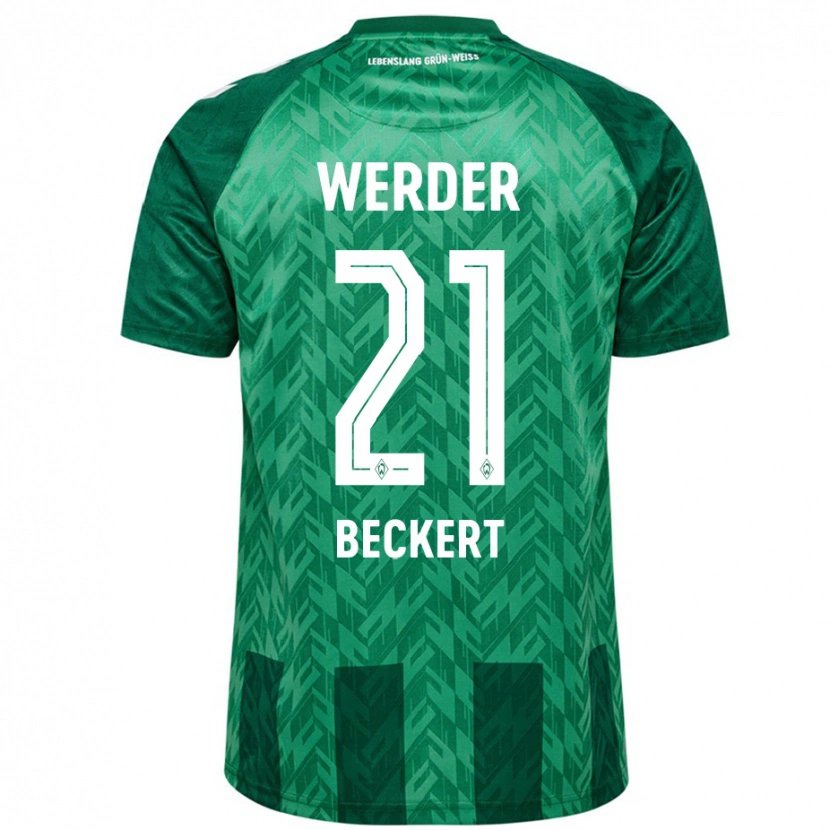 Danxenキッズジョナサン・ベッケルト#21緑ホームシャツ2024/25ジャージーユニフォーム