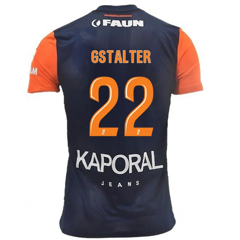 DanxenキッズLola Gstalter#22ネイビーブルーオレンジホームシャツ2024/25ジャージーユニフォーム