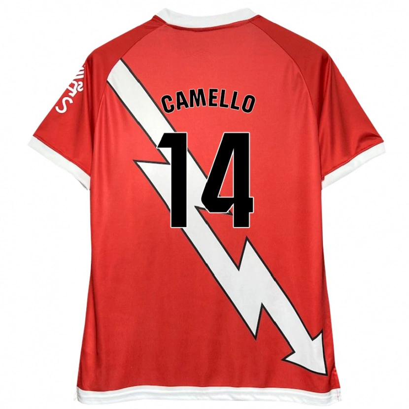 Danxenキッズセルヒオ・カメージョ#14白 赤ホームシャツ2024/25ジャージーユニフォーム