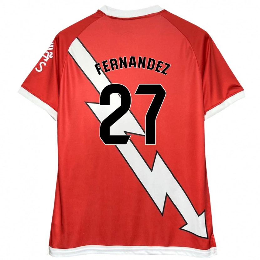 Danxenキッズペラーヨフェルナンデス#27白 赤ホームシャツ2024/25ジャージーユニフォーム