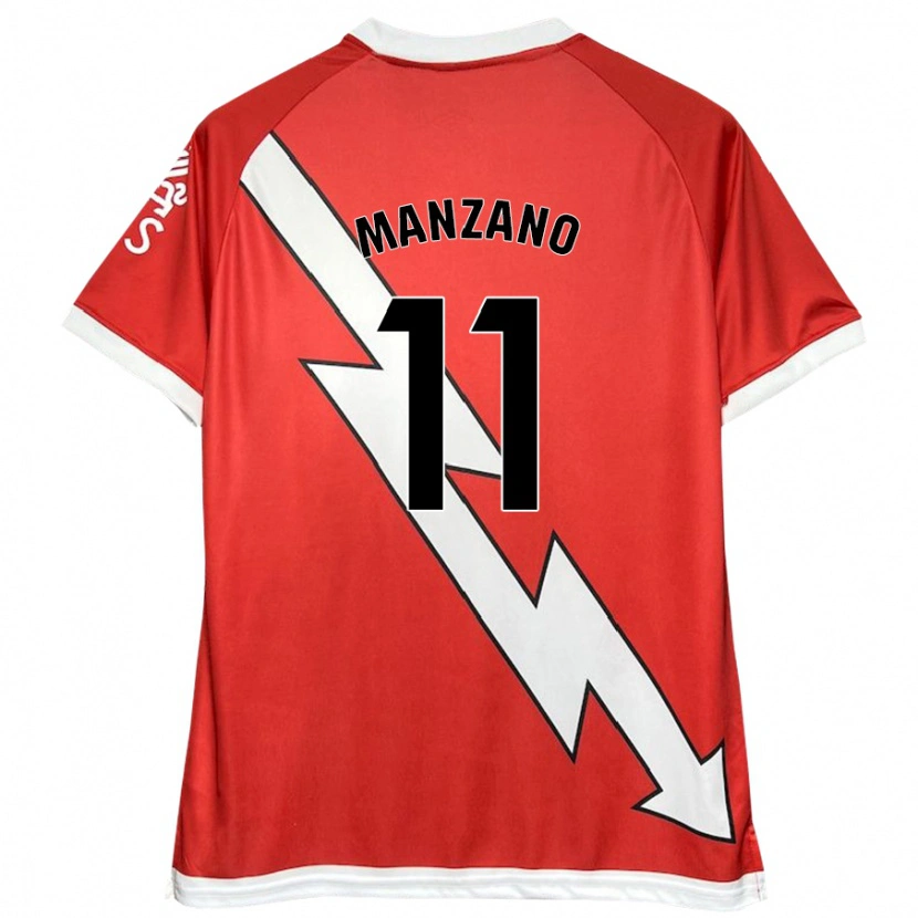 Danxenキッズセルジオ・マンツァーノ#11白 赤ホームシャツ2024/25ジャージーユニフォーム