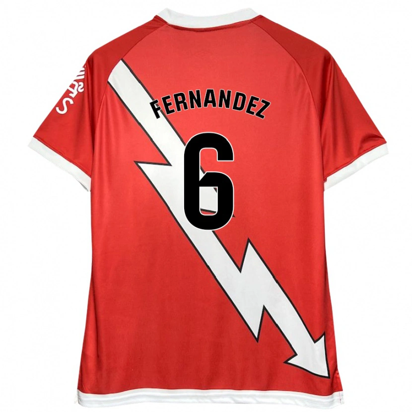 DanxenキッズPaula Fernández#6白 赤ホームシャツ2024/25ジャージーユニフォーム