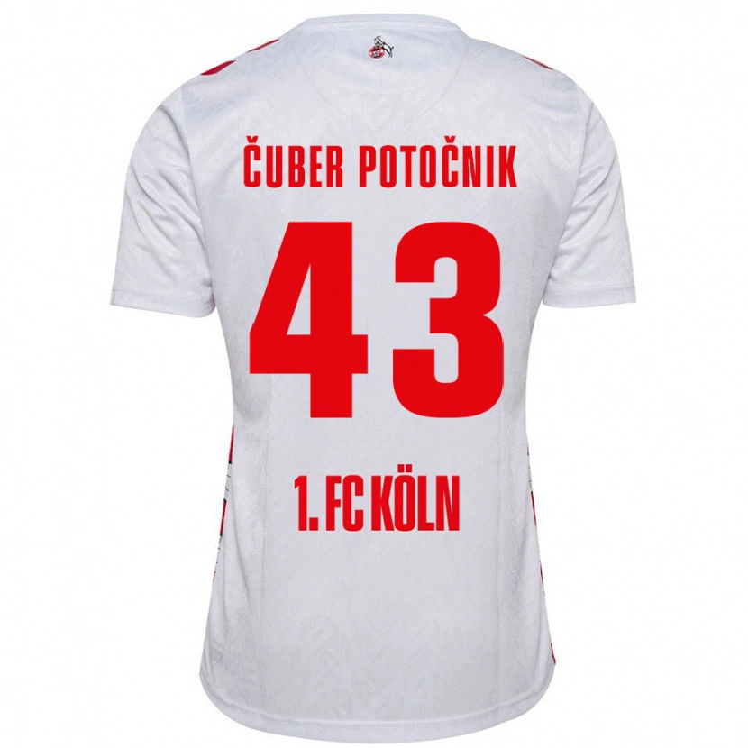 DanxenキッズJaka Cuber Potocnik#43白 赤ホームシャツ2024/25ジャージーユニフォーム