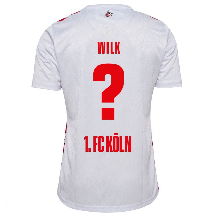DanxenキッズEmil Wilk#0白 赤ホームシャツ2024/25ジャージーユニフォーム