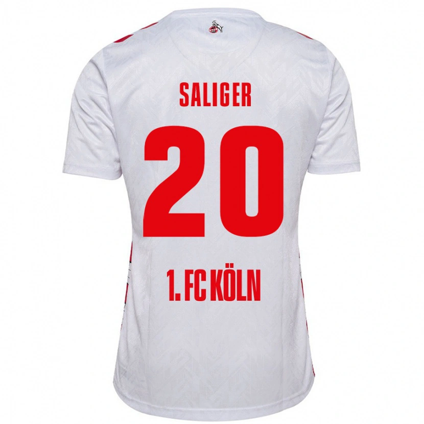DanxenキッズJonas Saliger#20白 赤ホームシャツ2024/25ジャージーユニフォーム