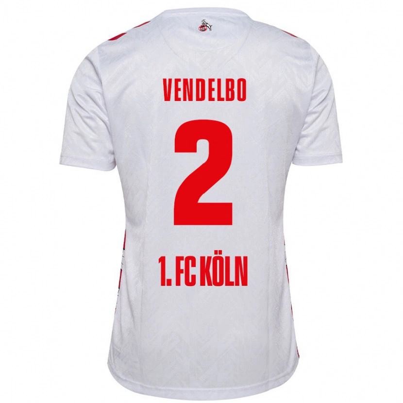 DanxenキッズSofie Vendelbo#2白 赤ホームシャツ2024/25ジャージーユニフォーム