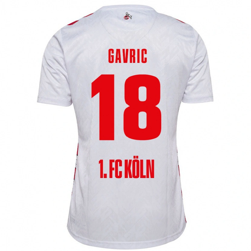 DanxenキッズAndrea Gavrić#18白 赤ホームシャツ2024/25ジャージーユニフォーム