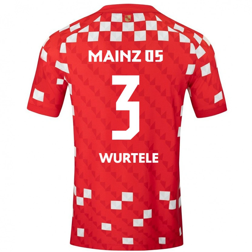 DanxenキッズFabienne Würtele#3白 赤ホームシャツ2024/25ジャージーユニフォーム