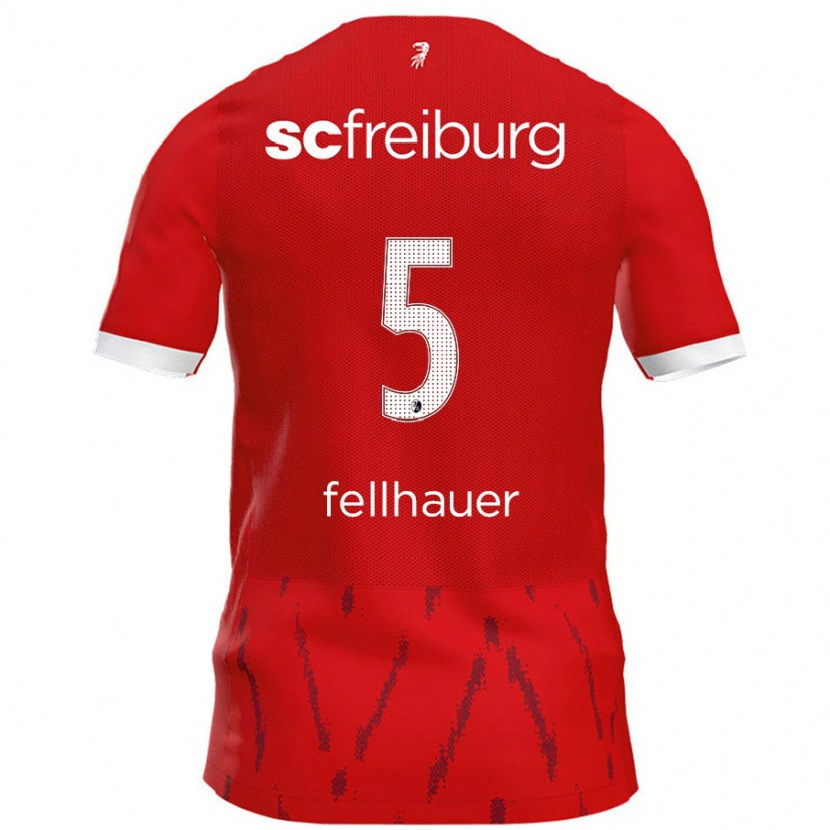 DanxenキッズKim Fellhauer#5赤ホームシャツ2024/25ジャージーユニフォーム