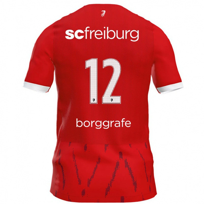 DanxenキッズRafaela Borggräfe#12赤ホームシャツ2024/25ジャージーユニフォーム