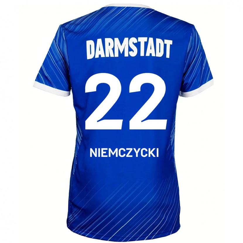 Danxenキッズカロル・ニェムチツキ#22ブルーホワイトホームシャツ2024/25ジャージーユニフォーム