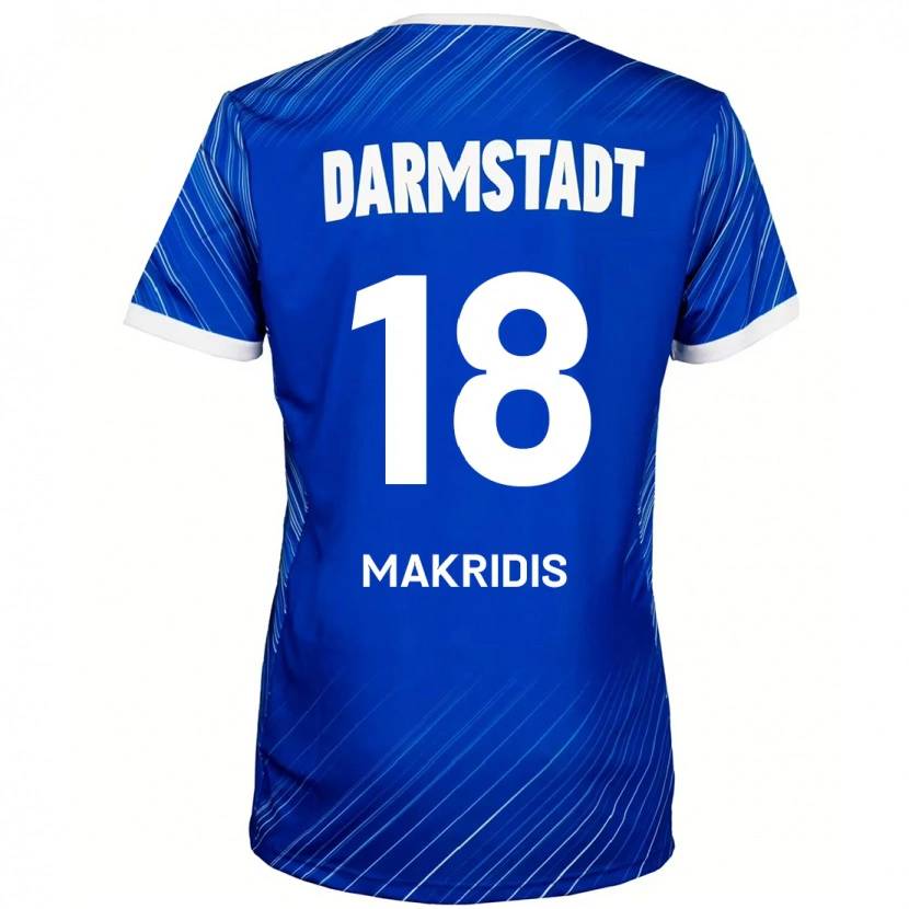 DanxenキッズGeorgios Makridis#18ブルーホワイトホームシャツ2024/25ジャージーユニフォーム