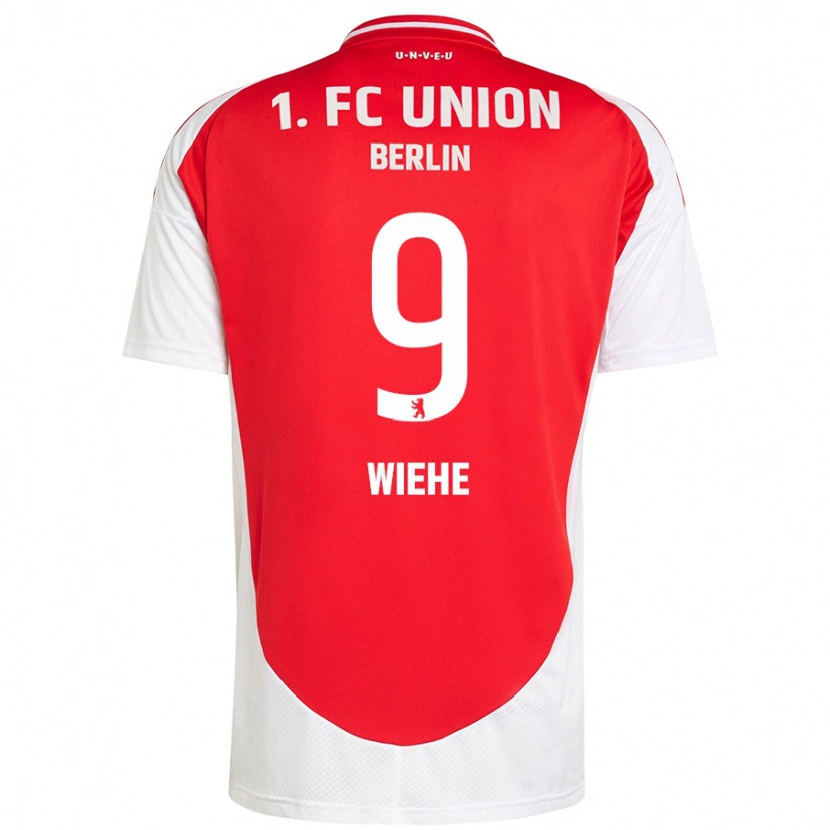 DanxenキッズJakob Wiehe#9赤 白ホームシャツ2024/25ジャージーユニフォーム