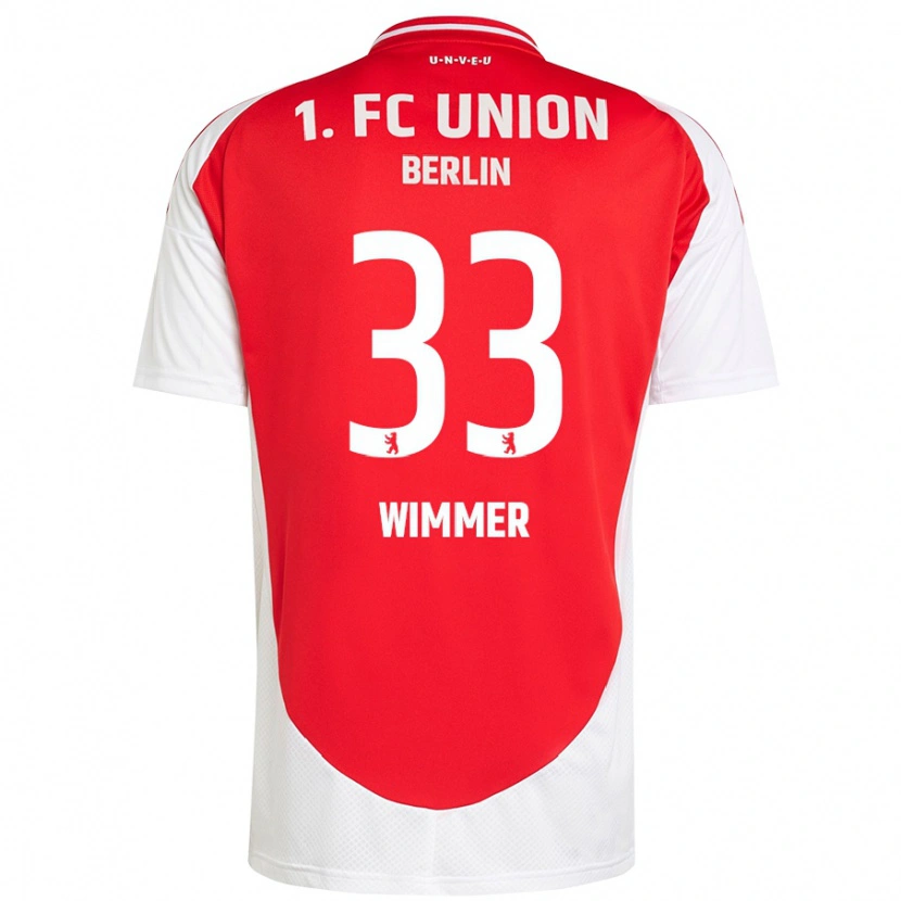 DanxenキッズPauline Wimmer#33赤 白ホームシャツ2024/25ジャージーユニフォーム