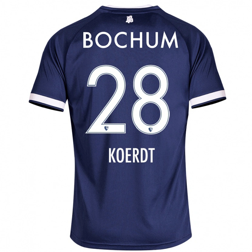 DanxenキッズLennart Koerdt#28ダークブルーホームシャツ2024/25ジャージーユニフォーム