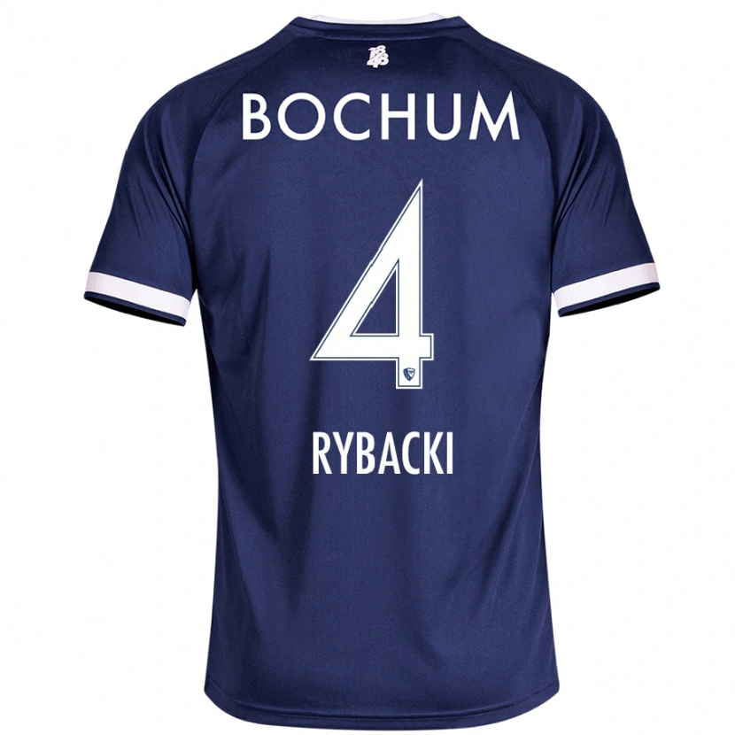 DanxenキッズPia Rybacki#4ダークブルーホームシャツ2024/25ジャージーユニフォーム