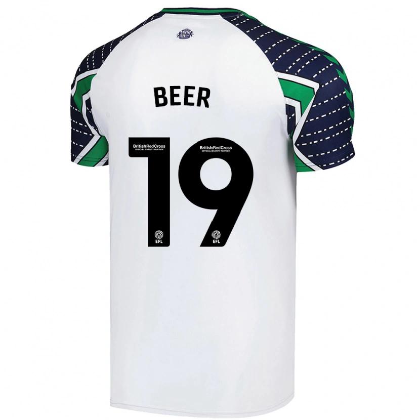 Danxenキッズミーガン・ビール#19白アウェイシャツ2024/25ジャージーユニフォーム