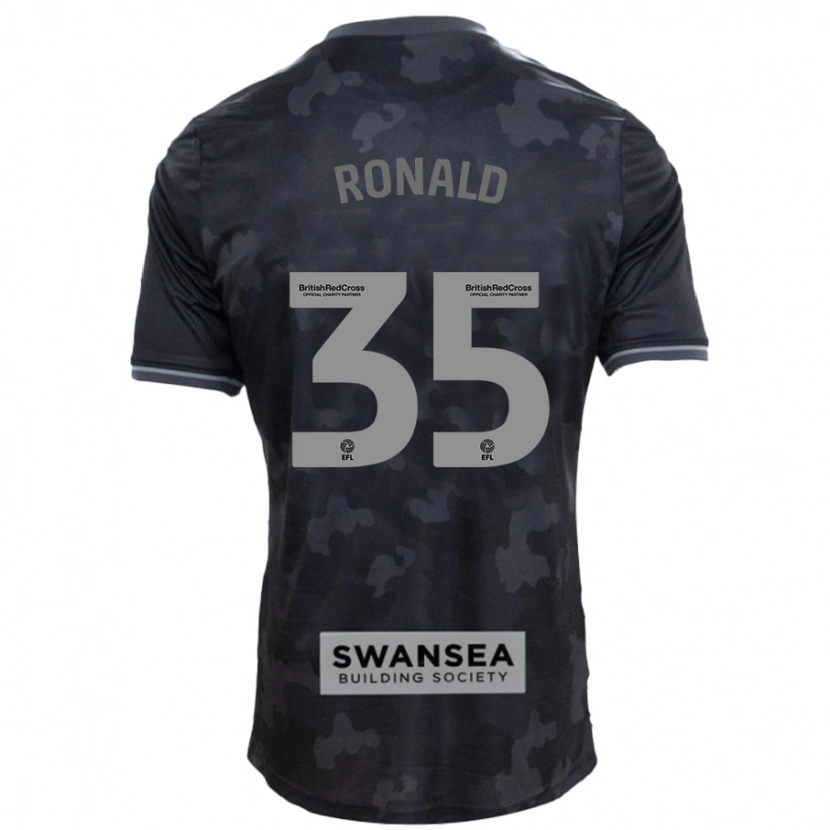 DanxenキッズRonald#35黒アウェイシャツ2024/25ジャージーユニフォーム