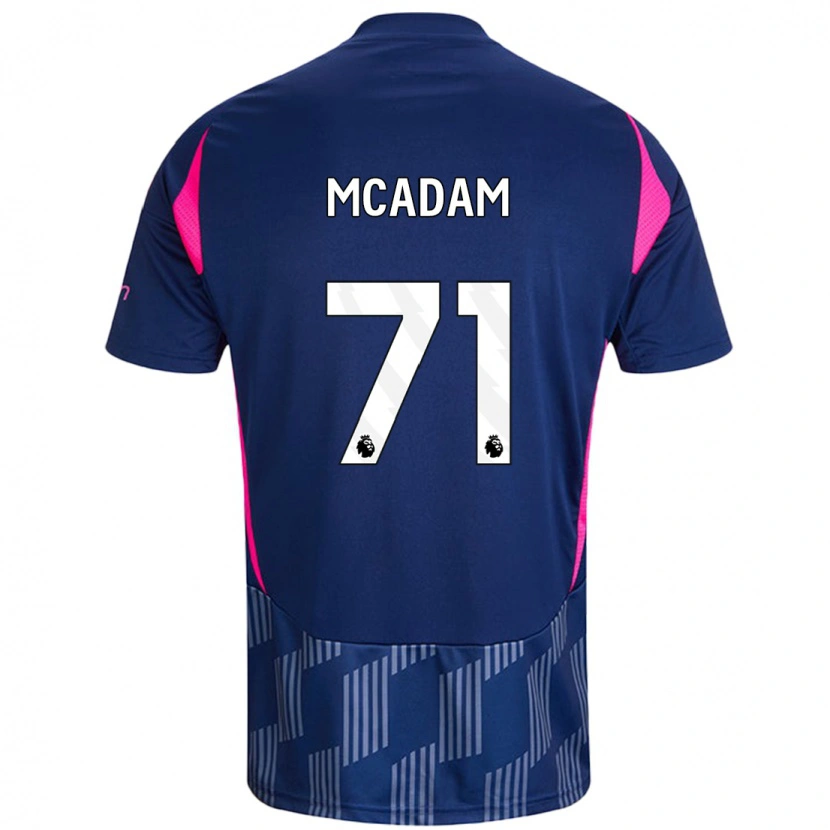 Danxenキッズカイル・ジェームス・マクアダム#71ロイヤルブルーピンクアウェイシャツ2024/25ジャージーユニフォーム