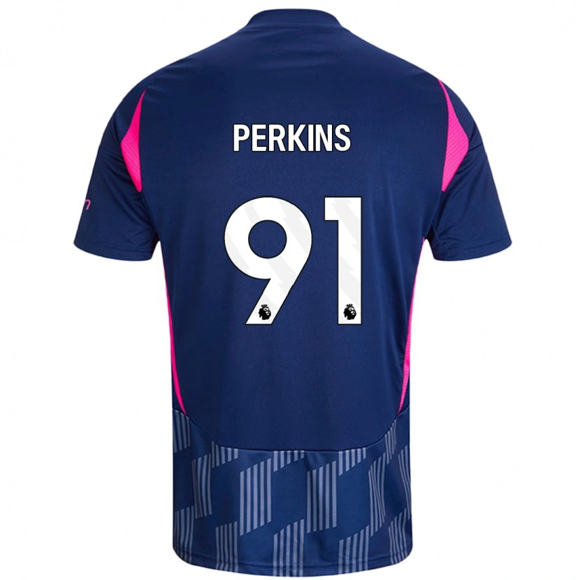 Danxenキッズジャック・パーキンス#91ロイヤルブルーピンクアウェイシャツ2024/25ジャージーユニフォーム