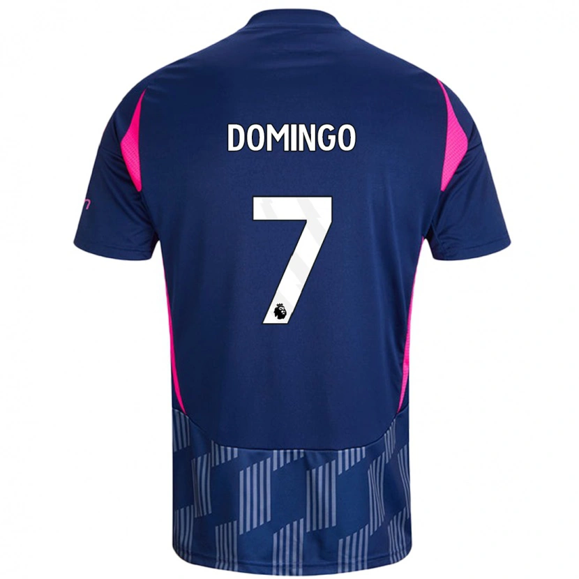 Danxenキッズソフィー・ドミンゴ#7ロイヤルブルーピンクアウェイシャツ2024/25ジャージーユニフォーム