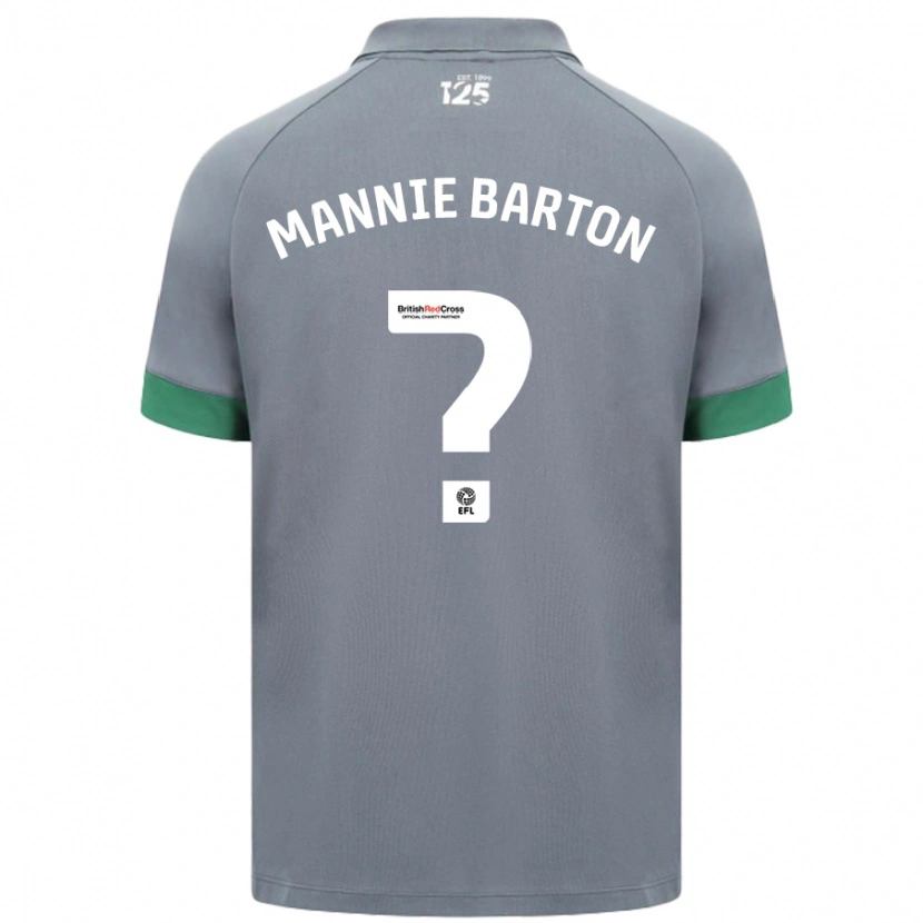 Danxenキッズマニー・バートン#0ダークグレーアウェイシャツ2024/25ジャージーユニフォーム