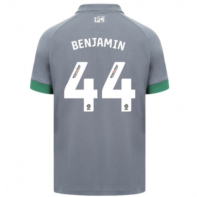 Danxenキッズザビエル・ベンジャミン#44ダークグレーアウェイシャツ2024/25ジャージーユニフォーム