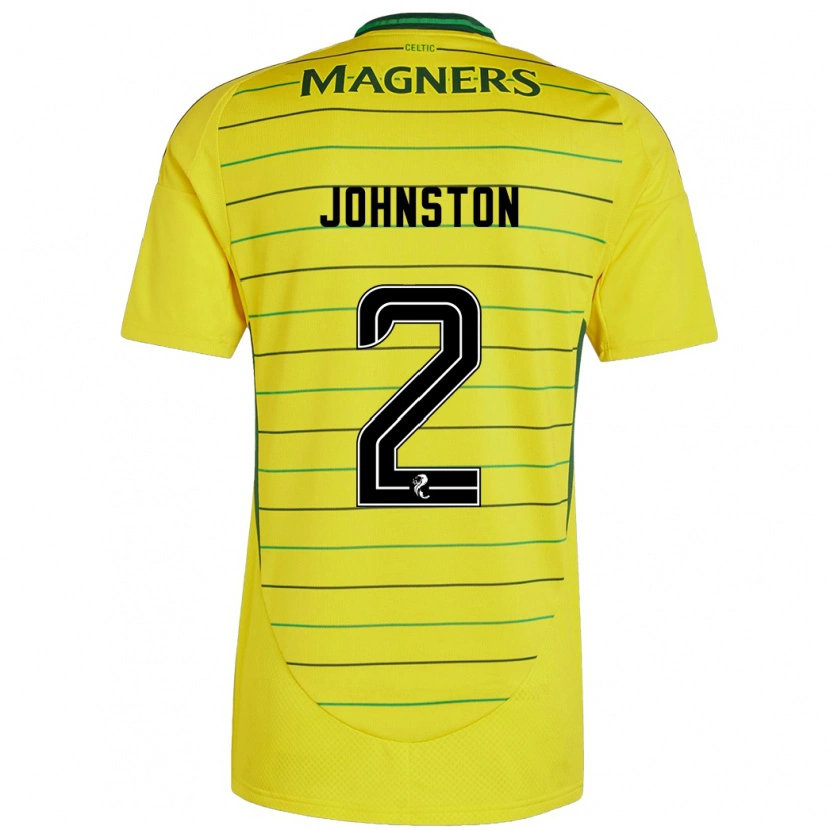 Danxenキッズアリスター・ジョンストン#2黄アウェイシャツ2024/25ジャージーユニフォーム