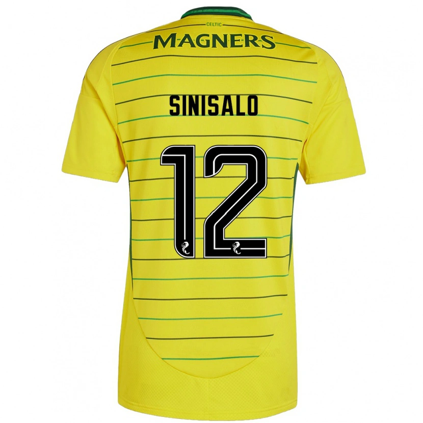 Danxenキッズヴィルジャミ・シニサロ#12黄アウェイシャツ2024/25ジャージーユニフォーム