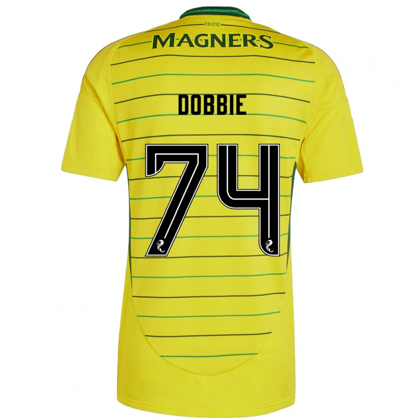 Danxenキッズルイス・ドビー#74黄アウェイシャツ2024/25ジャージーユニフォーム