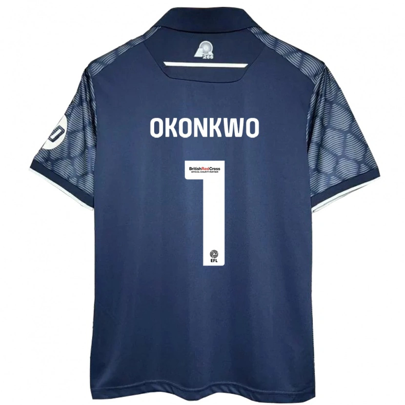 Danxenキッズアーサー・オコンクウォ#1黒アウェイシャツ2024/25ジャージーユニフォーム
