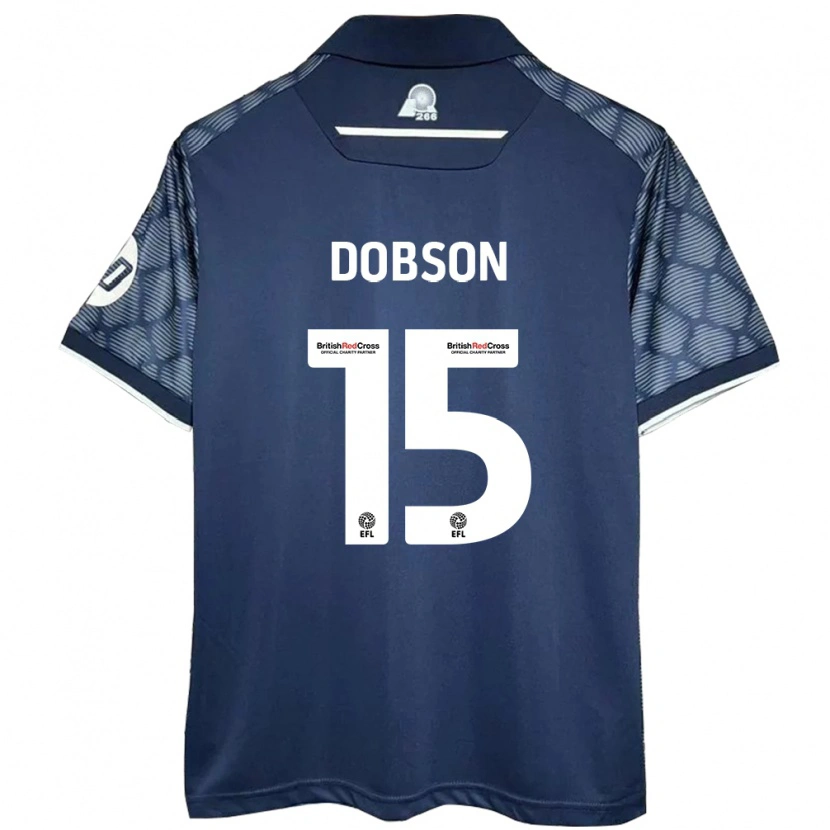 Danxenキッズジョージ・ドブソン#15黒アウェイシャツ2024/25ジャージーユニフォーム