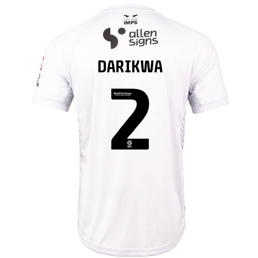 Danxenキッズテンダイ・ダリクワ#2赤 白アウェイシャツ2024/25ジャージーユニフォーム
