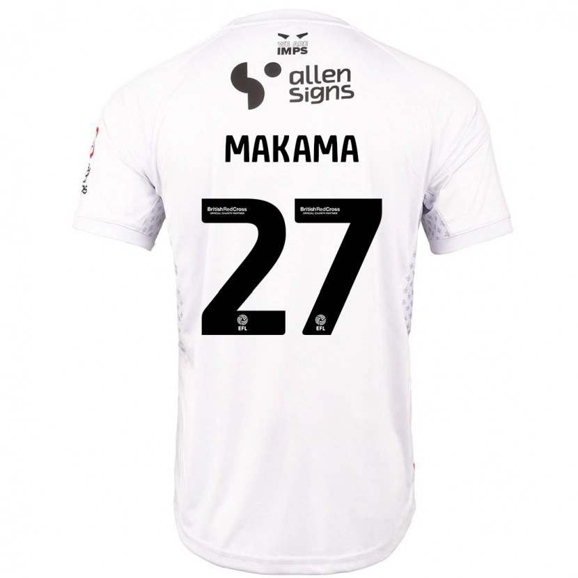 Danxenキッズジョボン・マカマ#27赤 白アウェイシャツ2024/25ジャージーユニフォーム