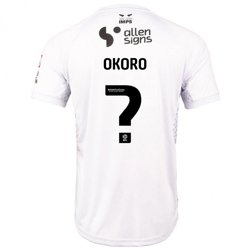 Danxenキッズゼーン・オコロ#0赤 白アウェイシャツ2024/25ジャージーユニフォーム