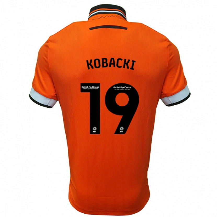 DanxenキッズOlaf Kobacki#19オレンジ ホワイトアウェイシャツ2024/25ジャージーユニフォーム