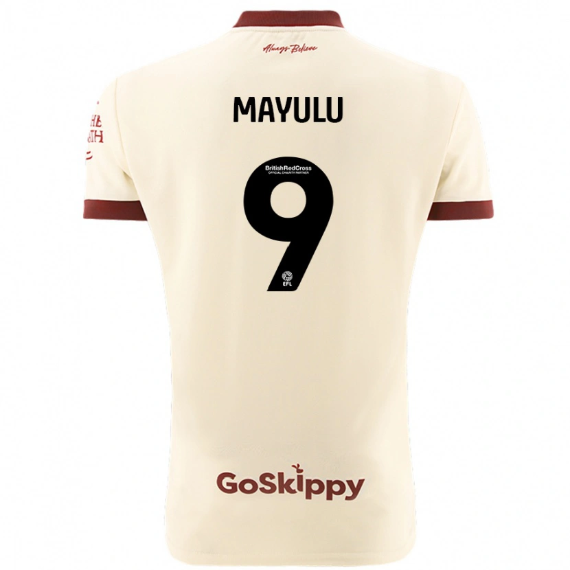 DanxenキッズFally Mayulu#9クリームホワイトアウェイシャツ2024/25ジャージーユニフォーム